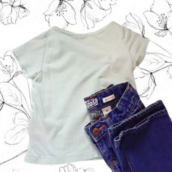 H&M Light Blue Girls Butterfly Tee - Picture 3 of 7